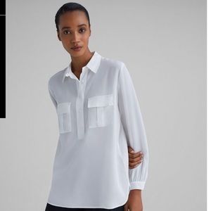 NWT Club Monaco Silk Safari Button Down Shirt